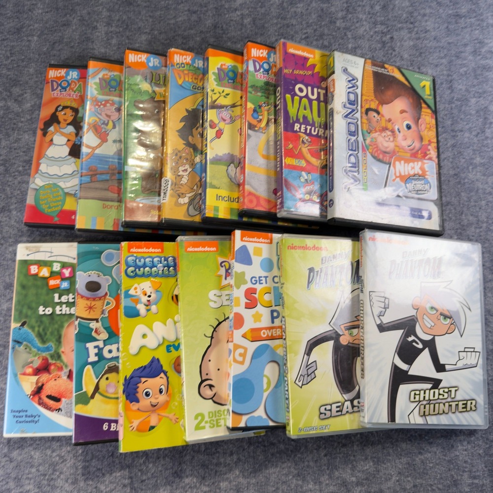 Nickelodeon Nick Jr DVD Lot Dora Blues Clues Rugrats Danny Phantom Lot of 15